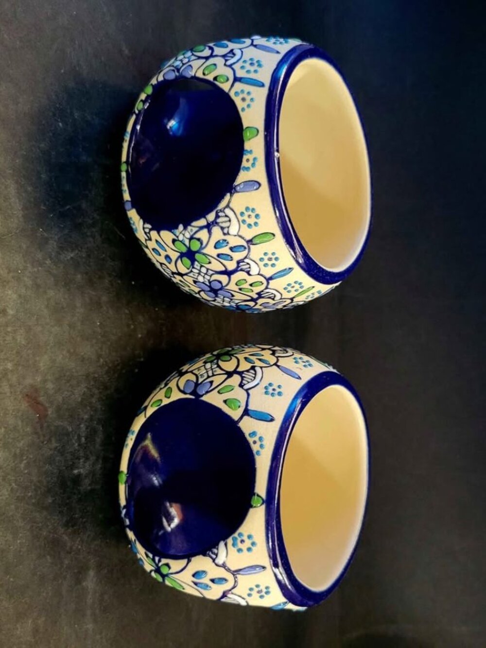 Set of Hand-painted ceramic "Taza Búho" (owl mugs)